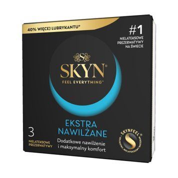 Безлатексні преміум-презервативи SKYN Ekstra Nawilżanel 3 шт, ультратонкі, на 40&thinsp;% більше змазки SX2379 фото