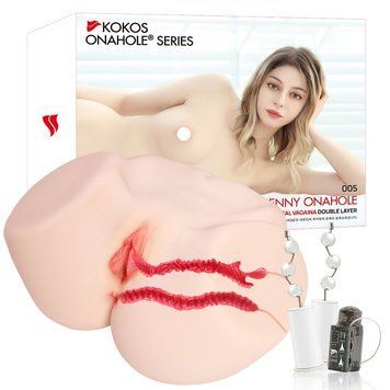 Мастурбатор Kokos 005 Jenny ONAHOLE Real Vagina 2WayPlus з вібрацією та масажем SX3240 фото